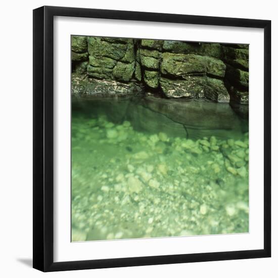 Green Rocks and River-Micha Pawlitzki-Framed Photographic Print