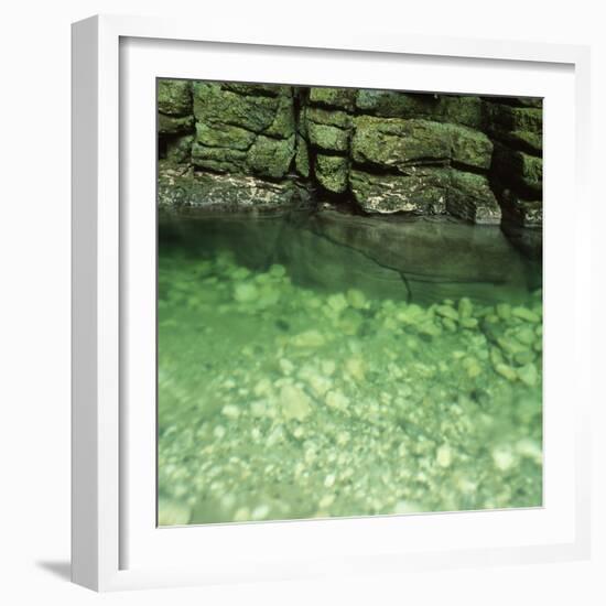 Green Rocks and River-Micha Pawlitzki-Framed Photographic Print