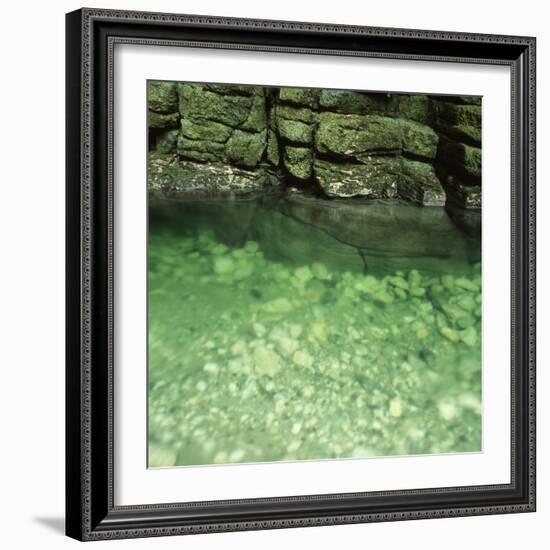 Green Rocks and River-Micha Pawlitzki-Framed Photographic Print