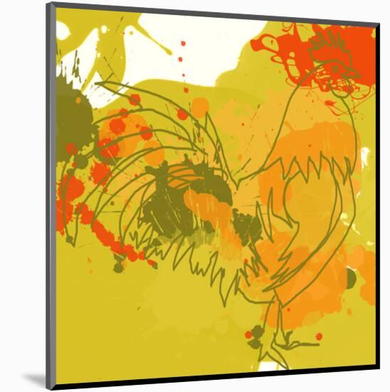 Green Rooster-Irena Orlov-Mounted Art Print