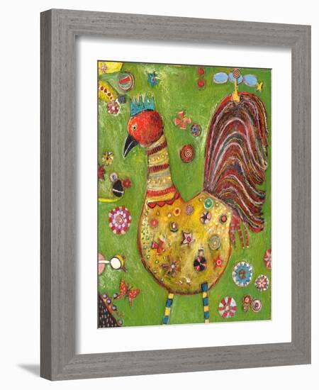 Green Rooster-Jill Mayberg-Framed Giclee Print