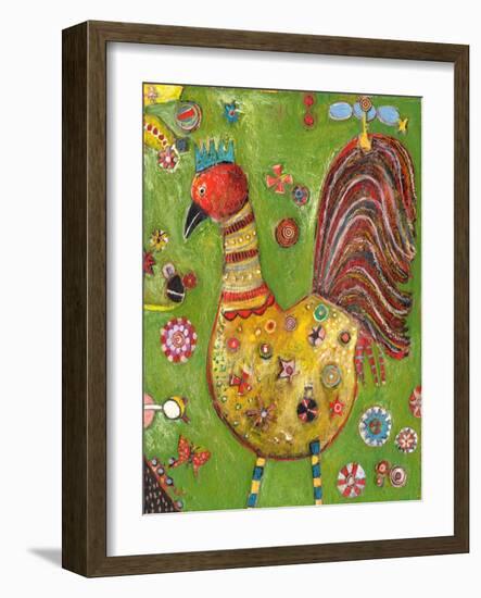 Green Rooster-Jill Mayberg-Framed Giclee Print