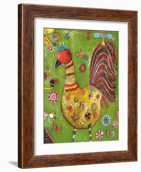 Green Rooster-Jill Mayberg-Framed Giclee Print