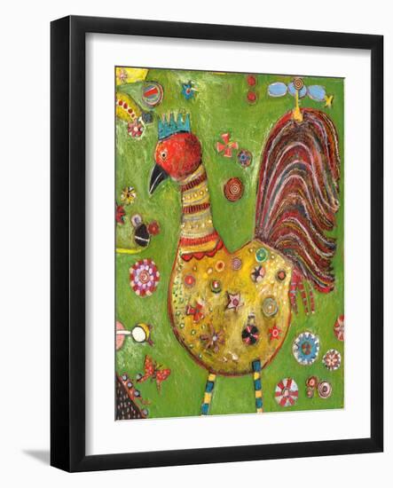 Green Rooster-Jill Mayberg-Framed Giclee Print