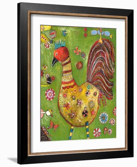 Green Rooster-Jill Mayberg-Framed Giclee Print