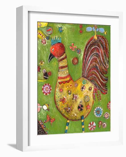 Green Rooster-Jill Mayberg-Framed Giclee Print