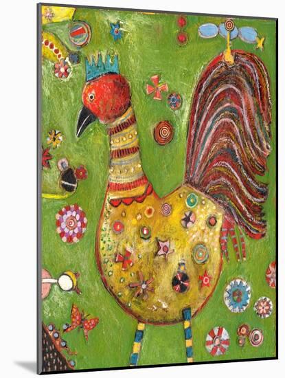 Green Rooster-Jill Mayberg-Mounted Giclee Print