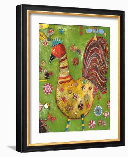 Green Rooster-Jill Mayberg-Framed Giclee Print