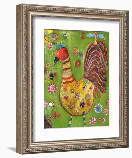 Green Rooster-Jill Mayberg-Framed Giclee Print