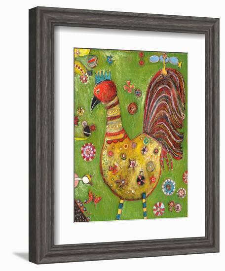 Green Rooster-Jill Mayberg-Framed Giclee Print