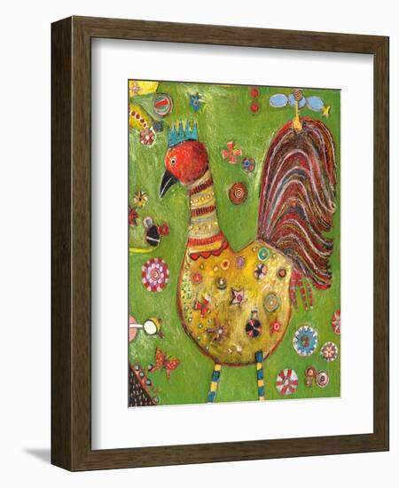 Green Rooster-Jill Mayberg-Framed Giclee Print