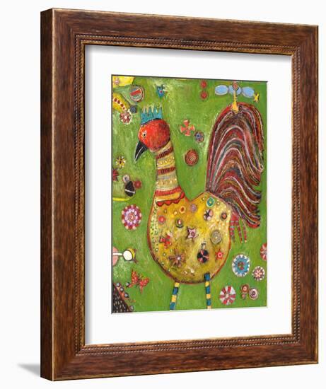 Green Rooster-Jill Mayberg-Framed Giclee Print