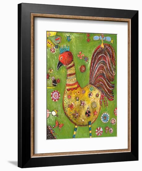 Green Rooster-Jill Mayberg-Framed Giclee Print