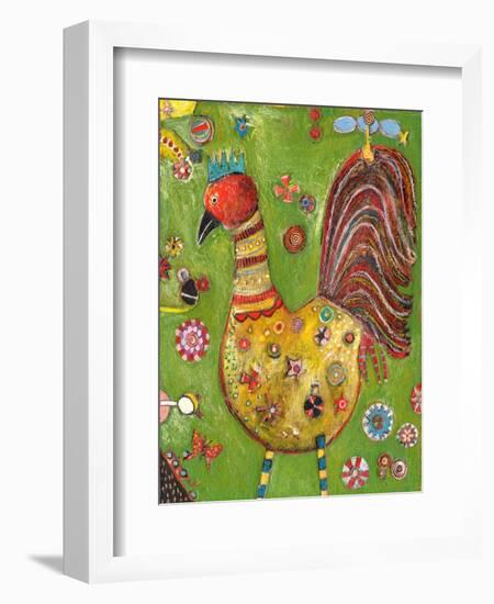 Green Rooster-Jill Mayberg-Framed Giclee Print