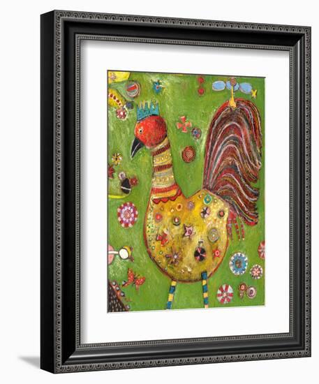 Green Rooster-Jill Mayberg-Framed Giclee Print