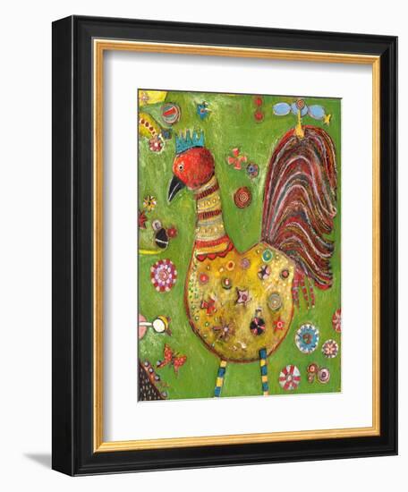 Green Rooster-Jill Mayberg-Framed Giclee Print