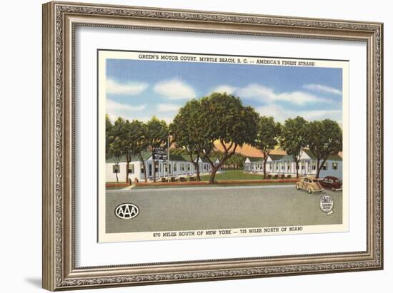 Green's Motor Court, Myrtle Beach-null-Framed Art Print