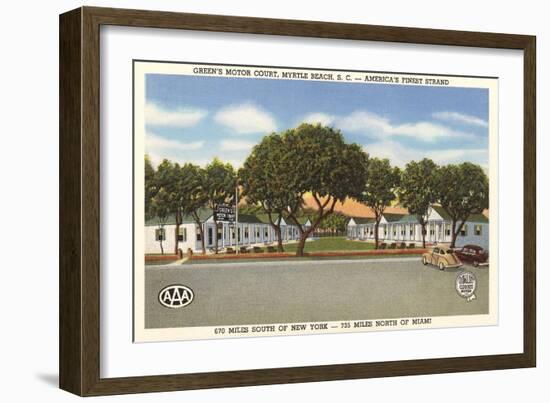 Green's Motor Court, Myrtle Beach-null-Framed Art Print