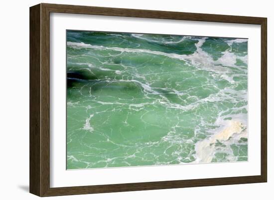 Green Sea with Waves and Foam-meunierd-Framed Photographic Print