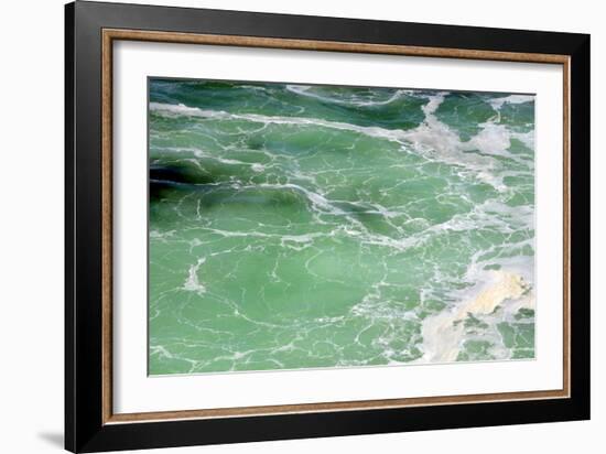 Green Sea with Waves and Foam-meunierd-Framed Photographic Print