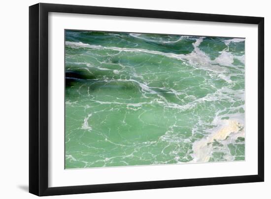 Green Sea with Waves and Foam-meunierd-Framed Photographic Print