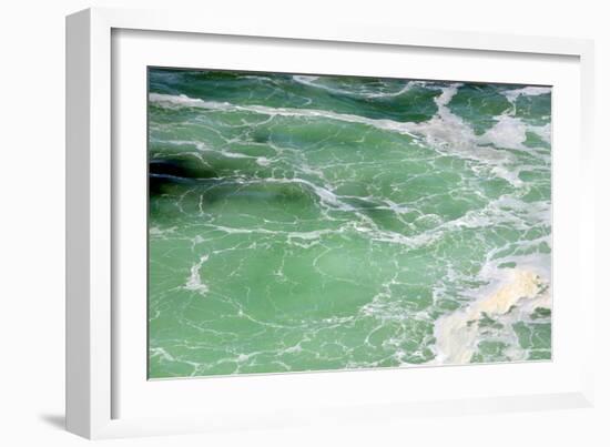 Green Sea with Waves and Foam-meunierd-Framed Photographic Print