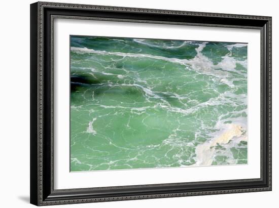 Green Sea with Waves and Foam-meunierd-Framed Photographic Print