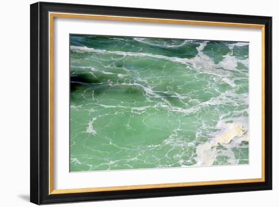 Green Sea with Waves and Foam-meunierd-Framed Photographic Print