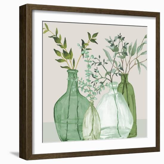 Green Serenity Accents-Elizabeth Medley-Framed Art Print