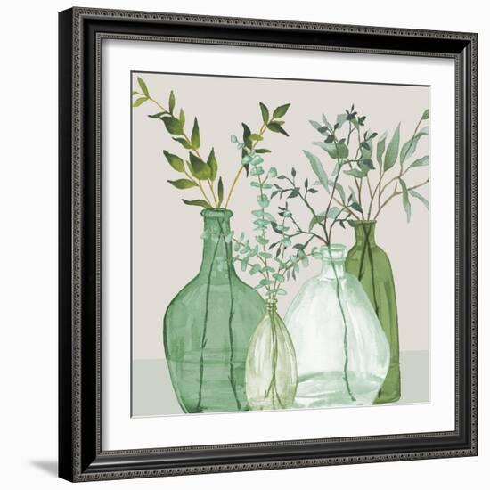 Green Serenity Accents-Elizabeth Medley-Framed Art Print