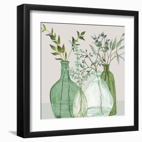 Green Serenity Accents-Elizabeth Medley-Framed Art Print