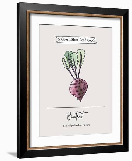 Green Shed Seeds - Beetroot-Clara Wells-Framed Giclee Print