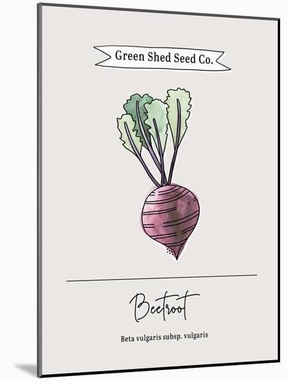Green Shed Seeds - Beetroot-Clara Wells-Mounted Giclee Print