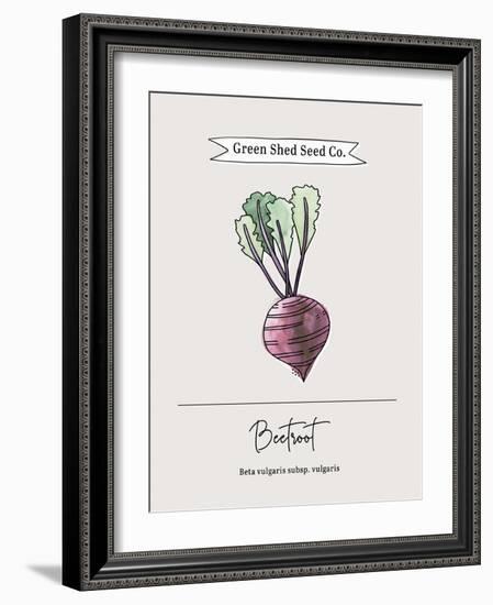 Green Shed Seeds - Beetroot-Clara Wells-Framed Giclee Print