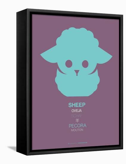 Green Sheep Multilingual Poster-NaxArt-Framed Stretched Canvas