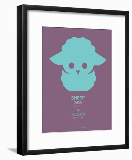 Green Sheep Multilingual Poster-NaxArt-Framed Art Print