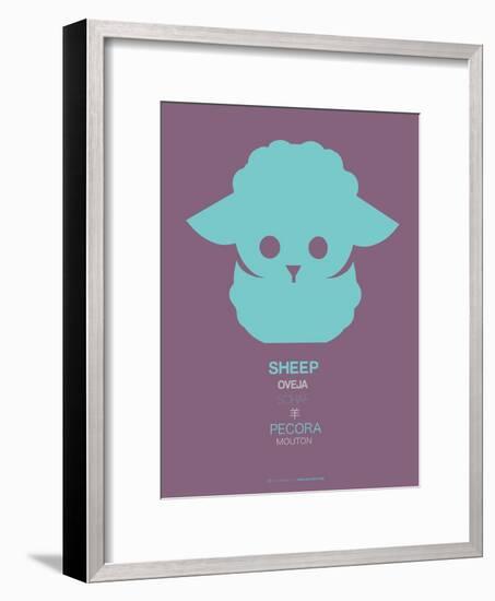 Green Sheep Multilingual Poster-NaxArt-Framed Art Print