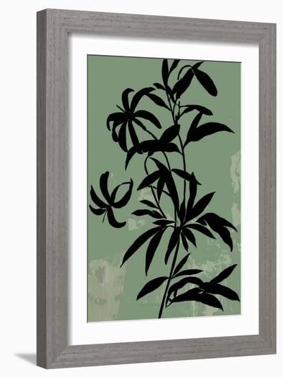 Green Silhouette I-Asia Jensen-Framed Art Print