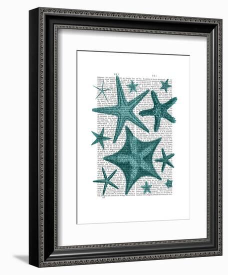 Green Starfish Collection-Fab Funky-Framed Art Print