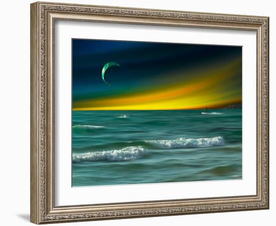 Green Surfer-Josh Adamski-Framed Photographic Print