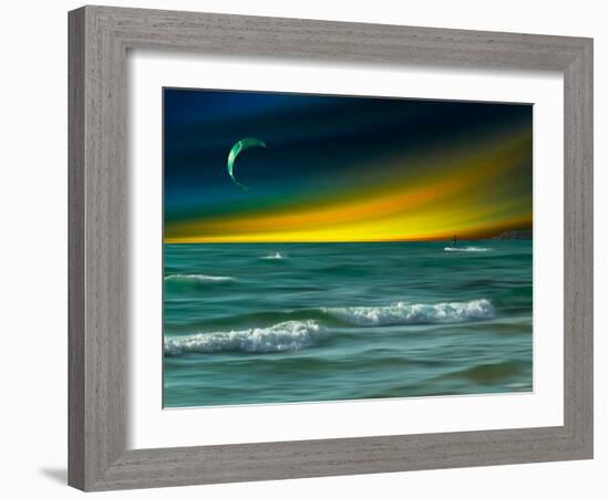 Green Surfer-Josh Adamski-Framed Photographic Print