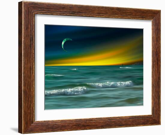 Green Surfer-Josh Adamski-Framed Photographic Print