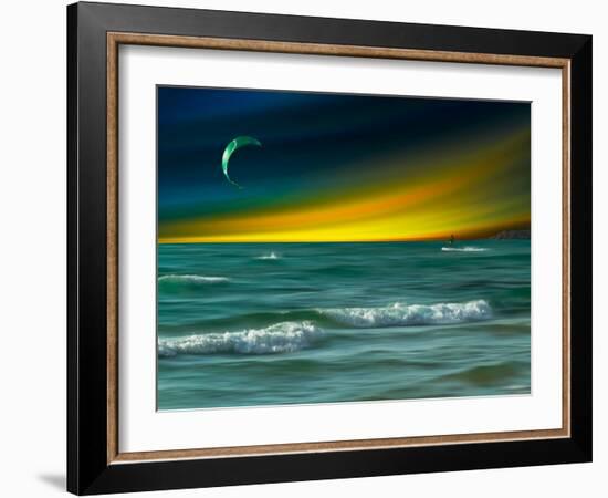 Green Surfer-Josh Adamski-Framed Photographic Print