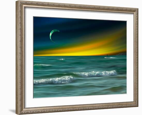 Green Surfer-Josh Adamski-Framed Photographic Print