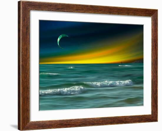 Green Surfer-Josh Adamski-Framed Photographic Print