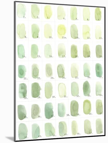 Green Swatches-Natasha Marie-Mounted Giclee Print