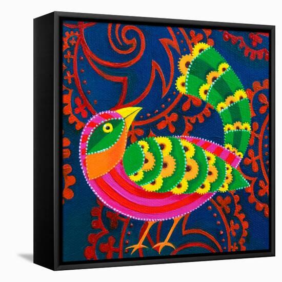 Green-Tailed Bird, 2019 (Oil on Canvas)-Jane Tattersfield-Framed Premier Image Canvas
