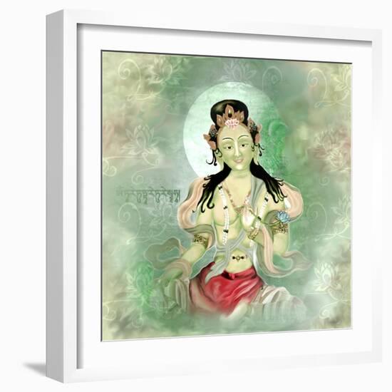 Green Tara-Christine Ganz-Framed Art Print