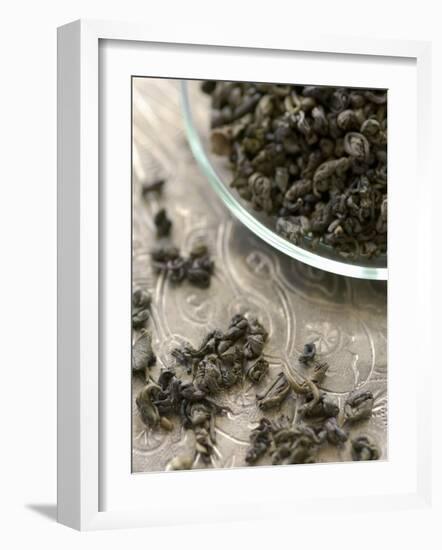 Green Tea (Dried Tea Leaves)-Winfried Heinze-Framed Photographic Print