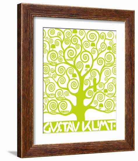 Green Tree of Life-Gustav Klimt-Framed Premium Giclee Print